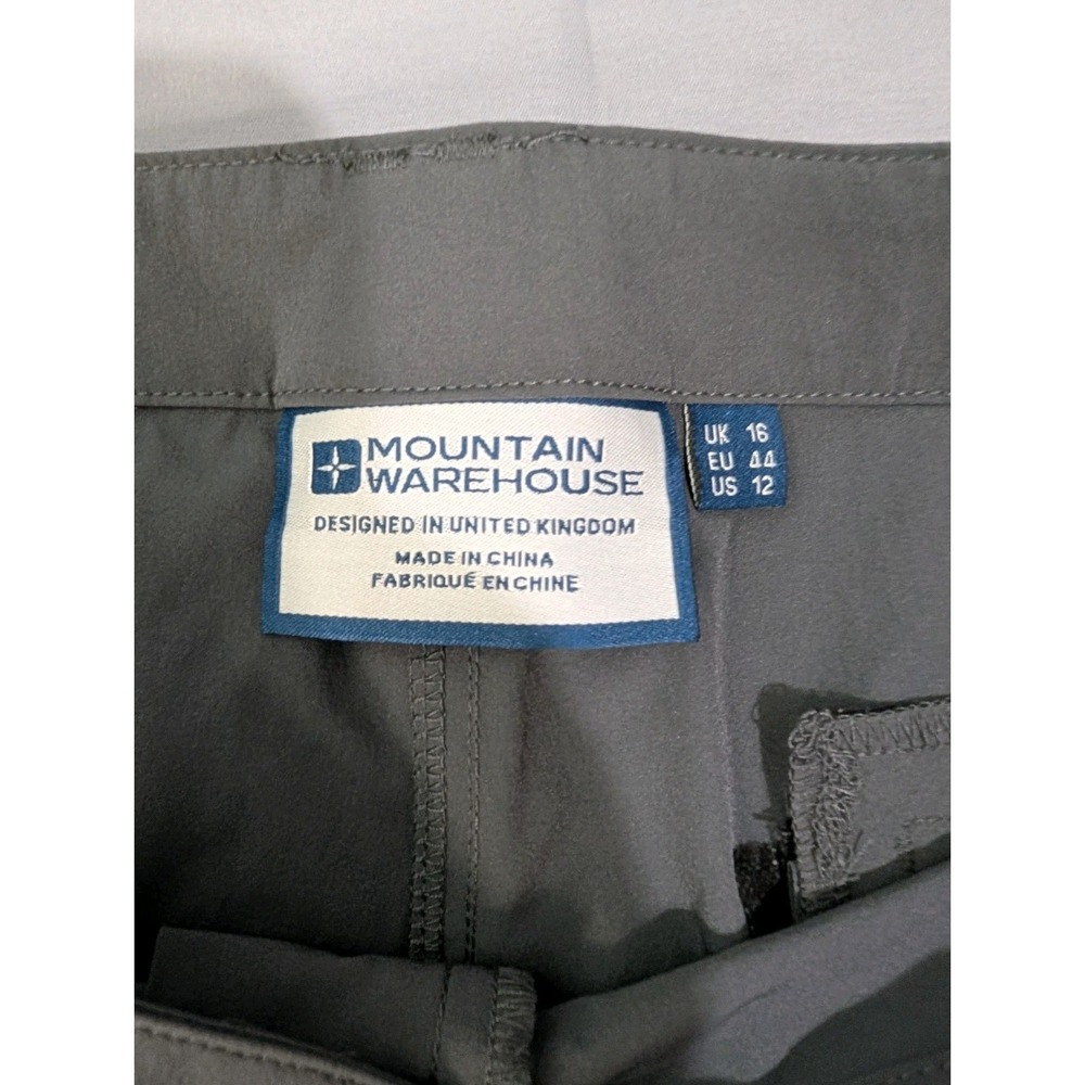 Mountain Warehouse Trek Stretch Hiking Pants Wm's12 Short Gray Outdoor Travel - Picture 6 of 12